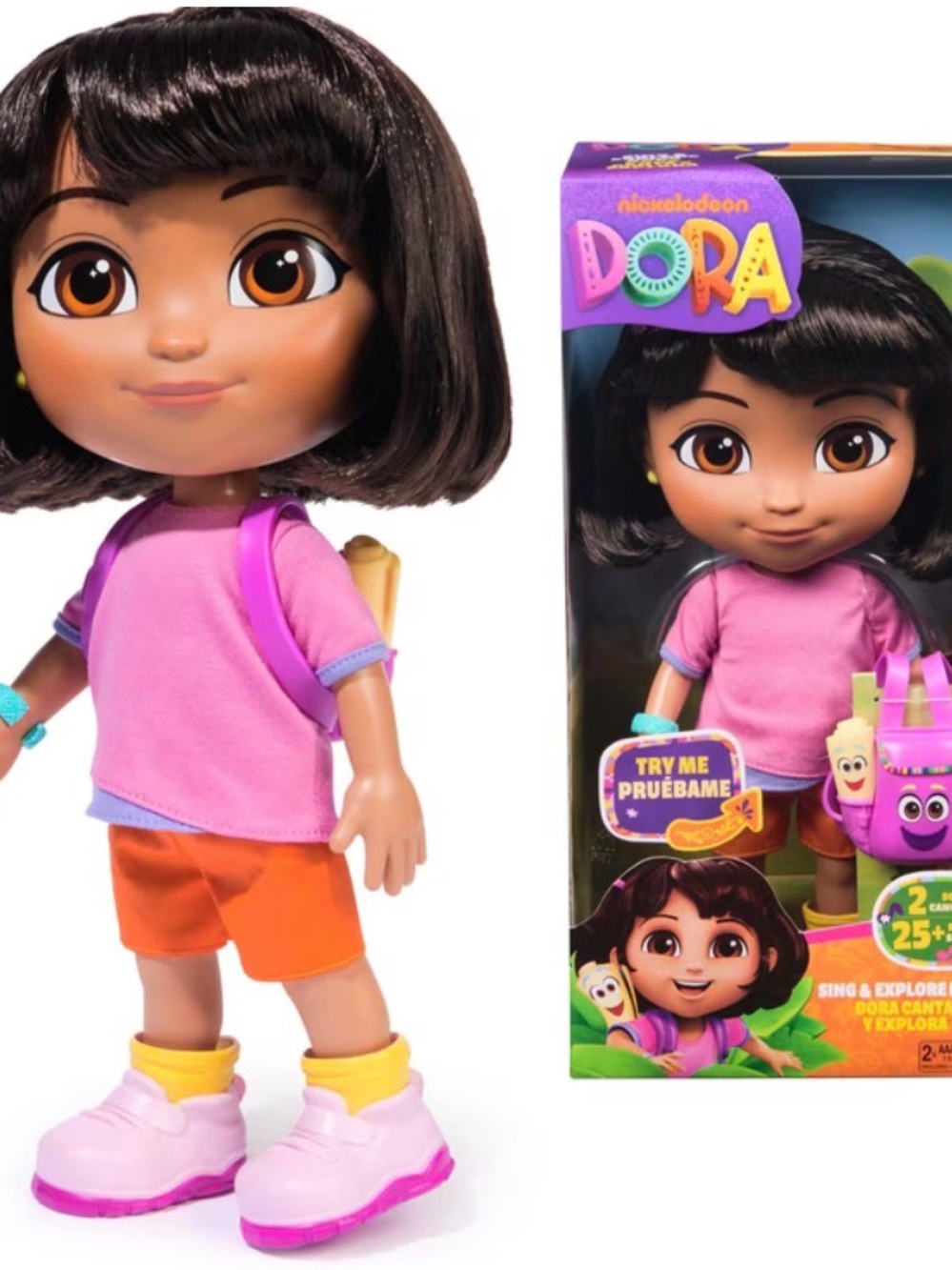 Nickelodeon Sing & Explore Dora Play Doll w/ Backpack, Original Unopened, 3+